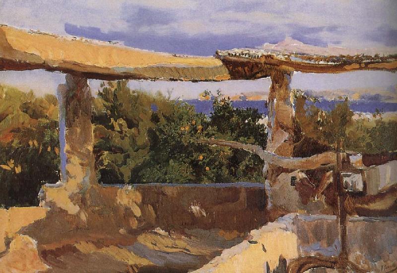 Joaquin Sorolla Harvey Asia waterwheel oil painting image